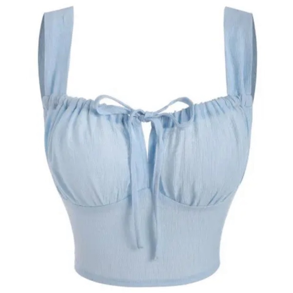 Ruched Tied Zip Back